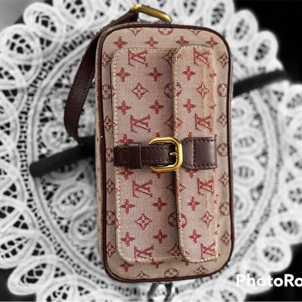 Authentic Louis Vuitton LV Shoulder Bag Juliette Red Monogram Minilin - Picture 15 of 15